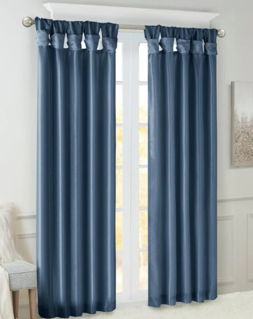 Madison Park 100% Polyester Twisted Tab Lined Window Panel,MP40-2972/ 50''x 95''