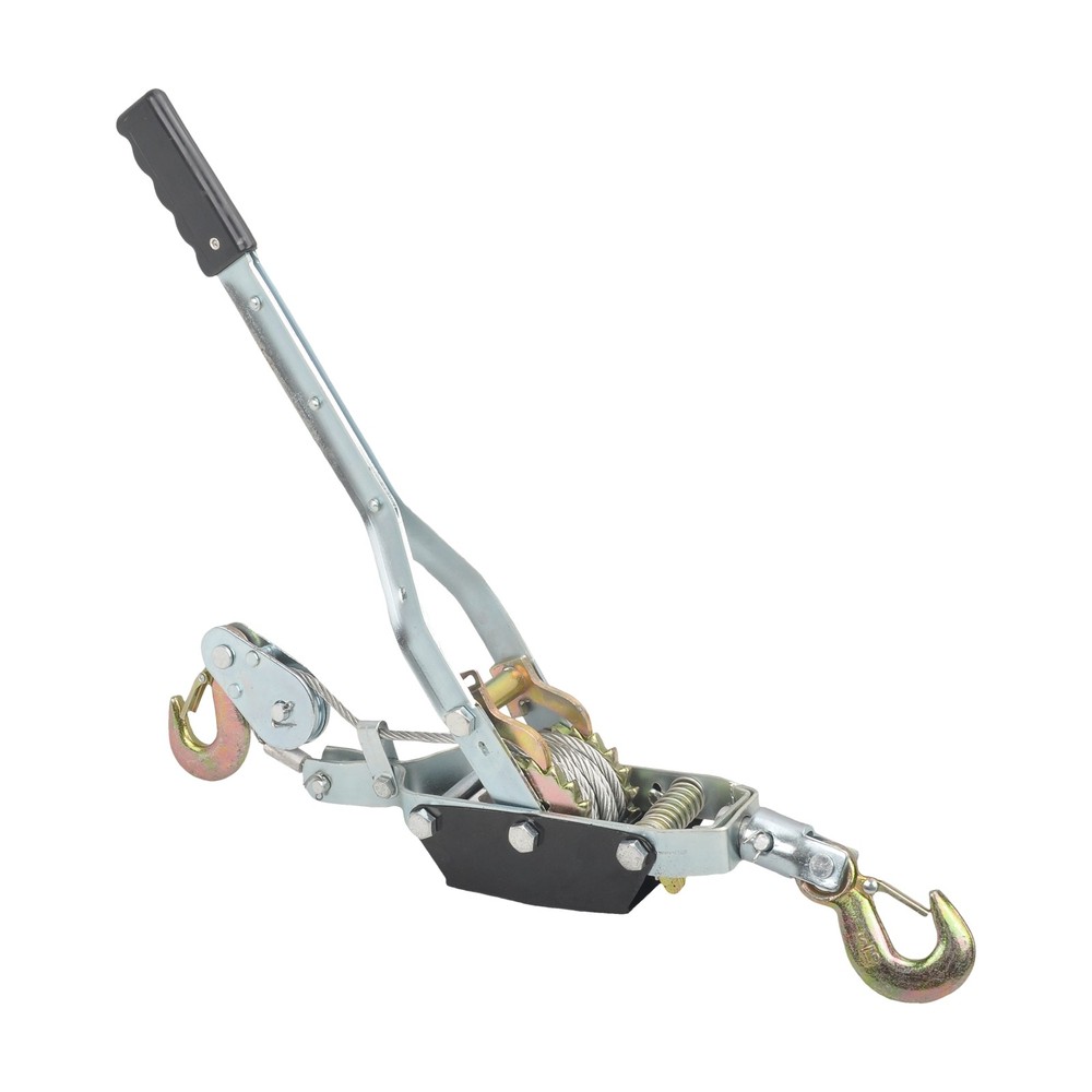 4 Ton 2 Hook Ratchet Come Along Puller & 2'' X 36" Axle Tie Down Strap w/ D Ring