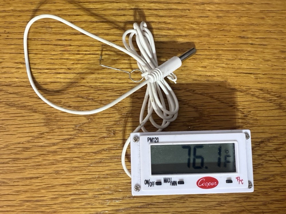 Cooper Digital Panel Thermometer -40F to 120F