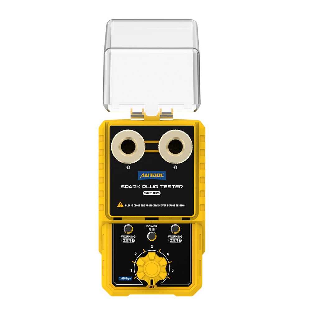 AUTOOL Spark Plug Tester Dual Hole Car Ignition System Diagnostic Test Tool 110V