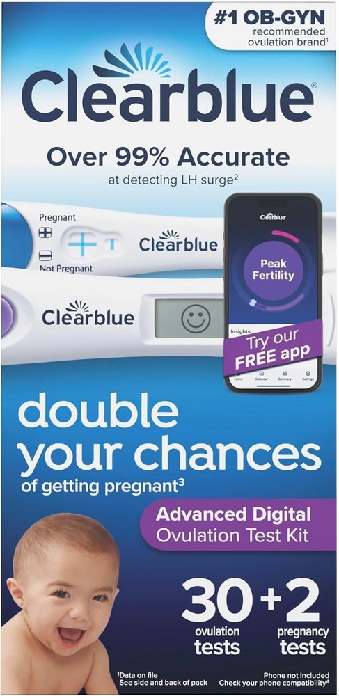 Clearblue Advanced Digital Ovulation Test Kit 30+2 Count