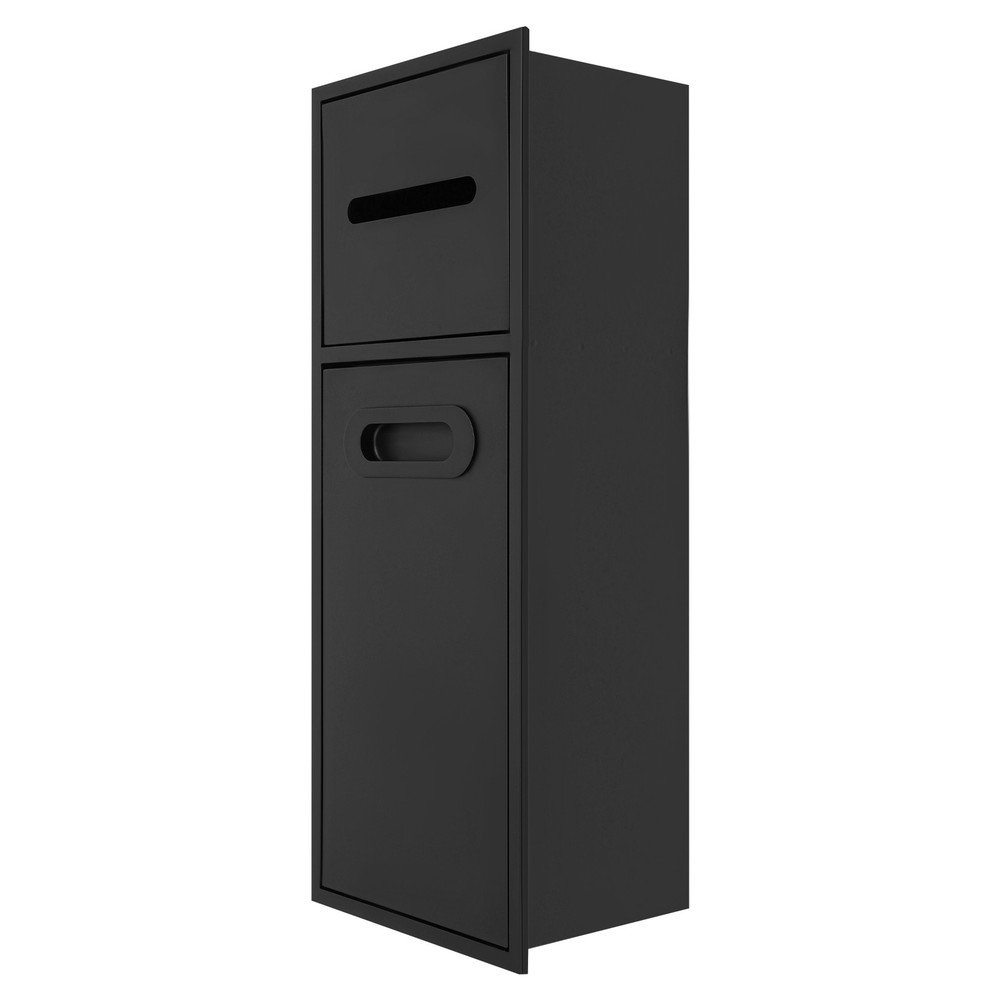 Rectangle Hidden Bathroom Trash Can Cabinet - Modern Space-Saving Design