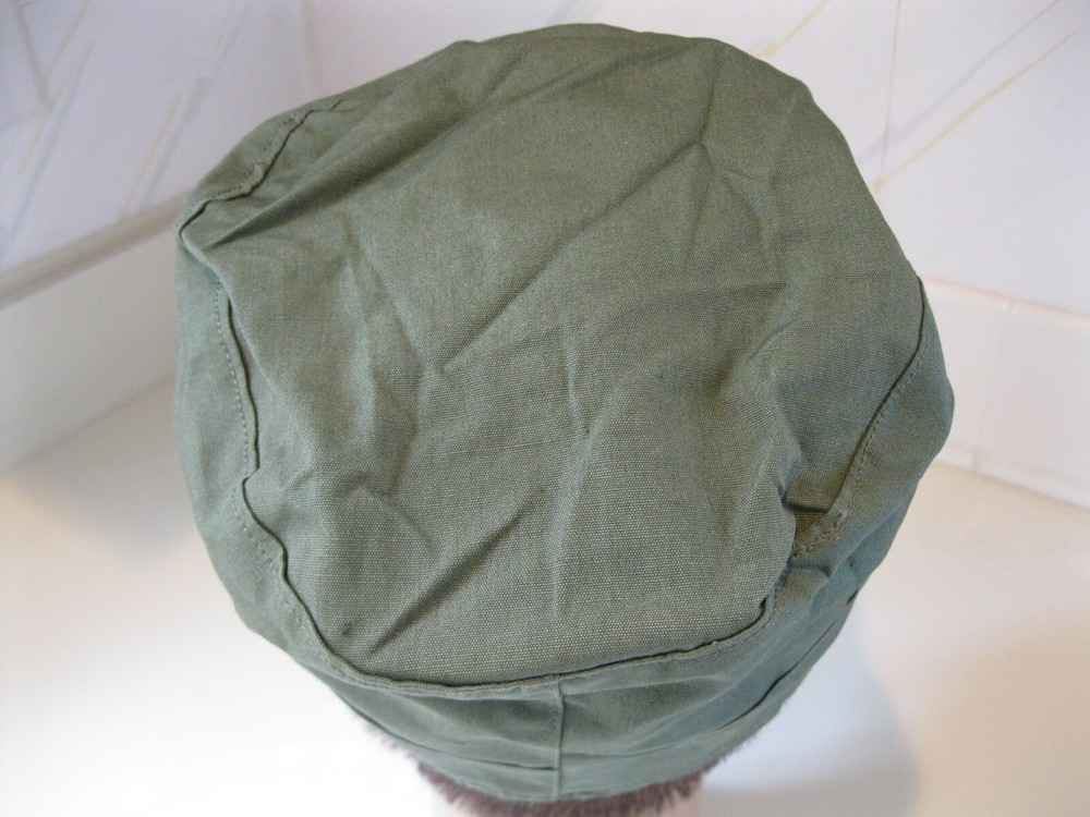 Original US OD Sateen M-1951 Field Hat with Pull Down Flap Size 7