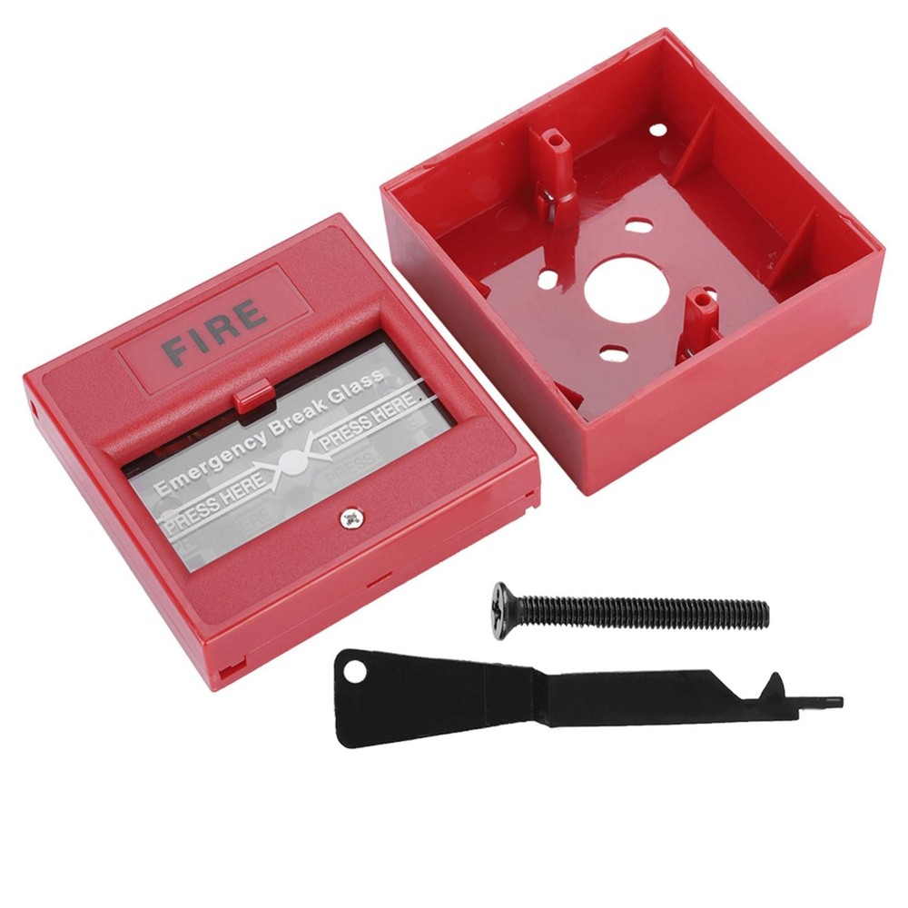 24-220VDC Emergency Button Fire Alarm Door Break Release Glass Exit Switch Kit c