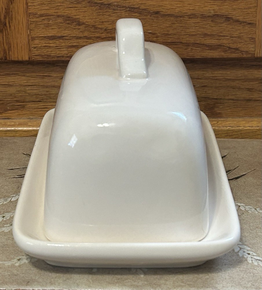 RAE DUNN Script SPREAD Covered Butter Dish Plate