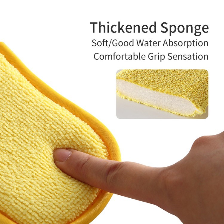 20 pk Multi purpose Scouring Pad two side kitchen microfiber sponge non scratch