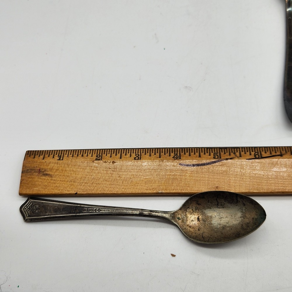 Antique Silverplate Lot Serving & Dinner Fork/Cheese Knife/Teaspoon TARNISHED
