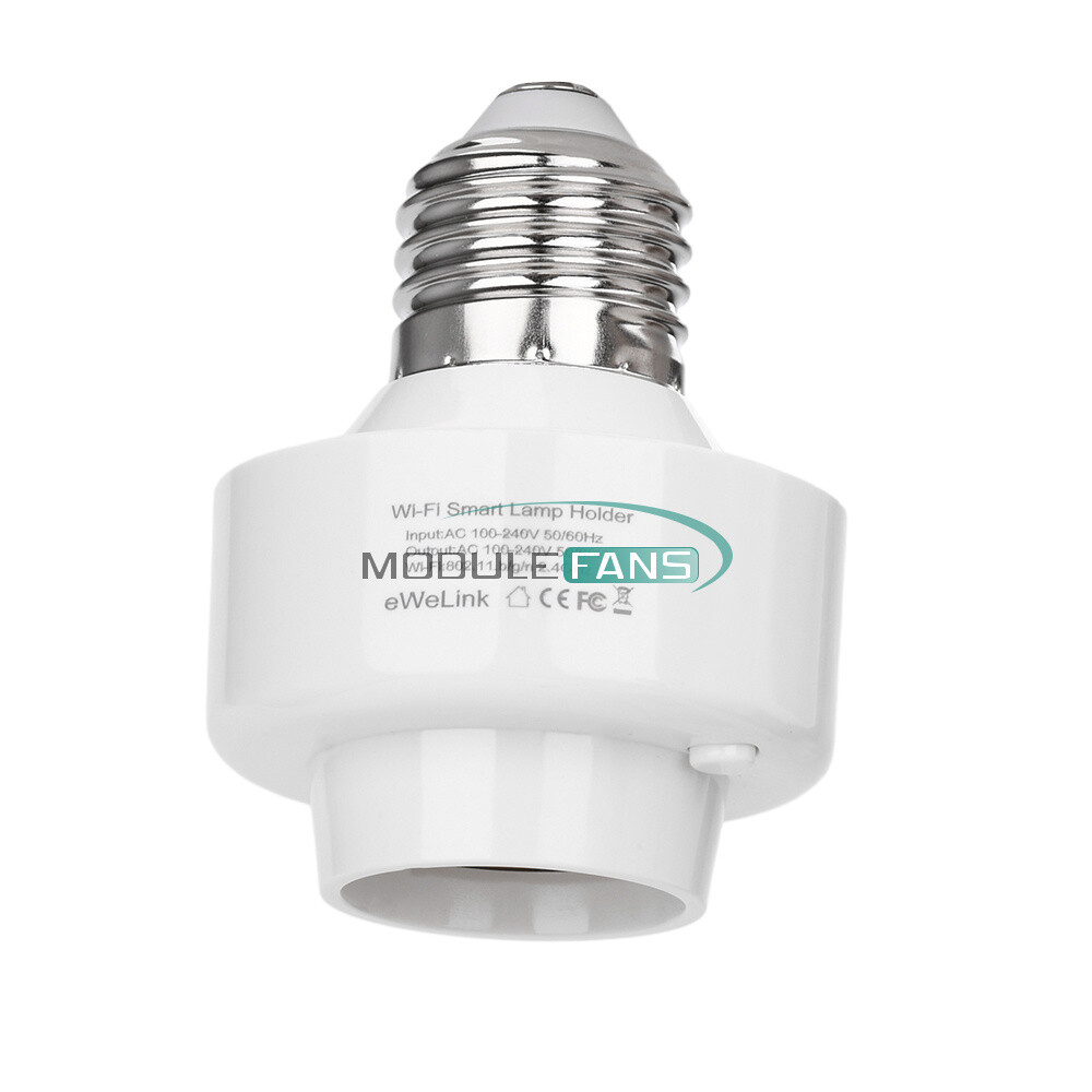 Smart WiFi Bulb Socket E26 E27 Light Bulb Adapter EWeLink Alexa Google Control