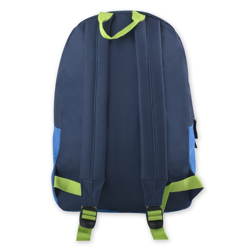 Trail maker Multi Pocket Multicolor Backpack with Adjustable Padded Straps Navy