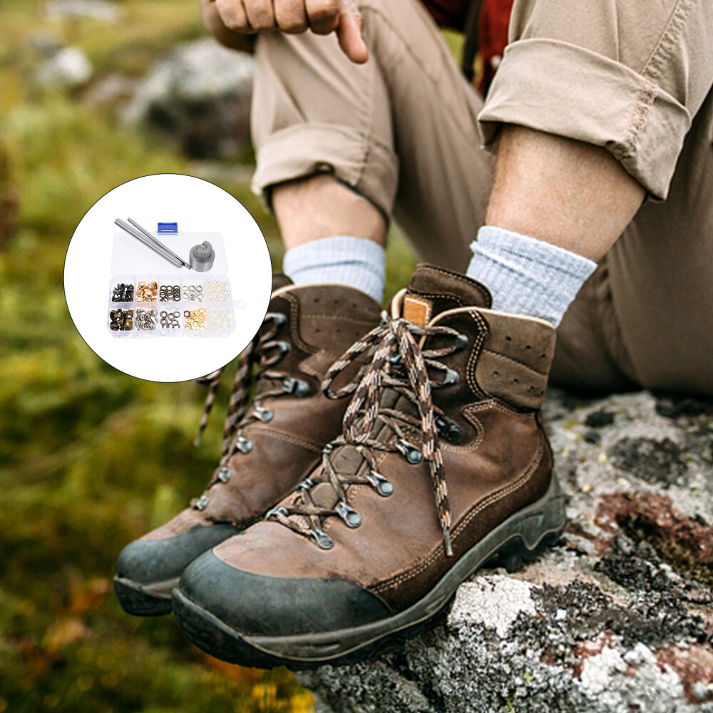 Hiking Shoe Buckle Shoes Boot Lace Hooks Loop Ring with Laces
