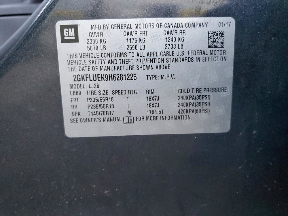 CONTROL PANEL OEM 16-17 GMC TERRAIN 1YR WRNTY