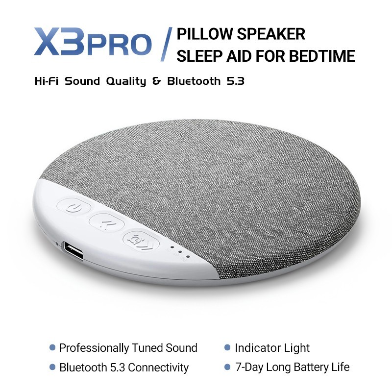 Under Pillow Speaker For Sleeping Bone Conduction Speaker With White Noise Timer