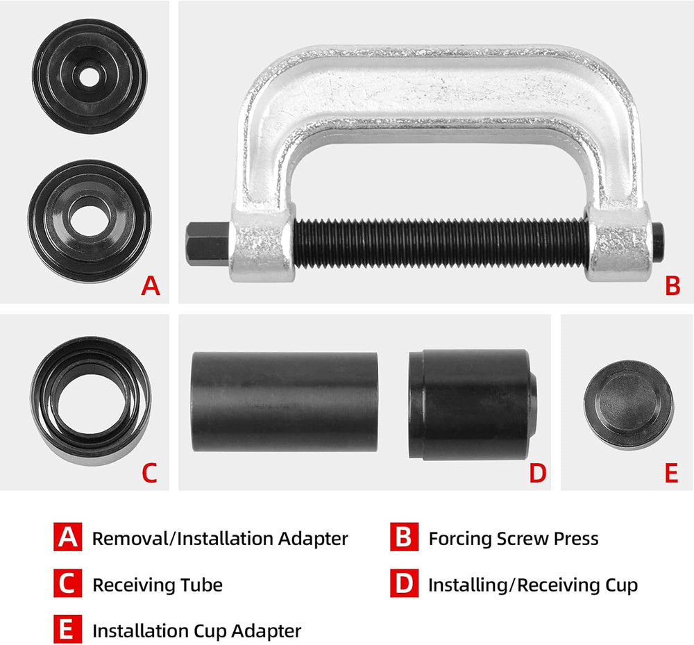 Ball Joint Press U-Joint Removal Tool Bundle Blind Hole Collet Bearing Puller Se