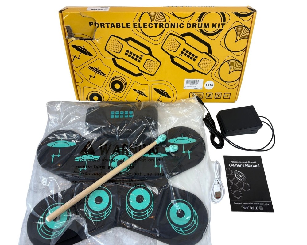 CAHAYA PORTABLE ELECTRONIC DRUM KIT OPENBOX
