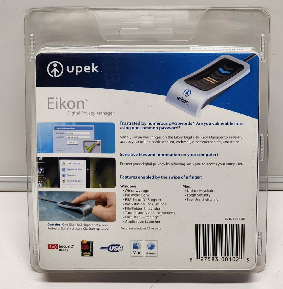 Vintage Upek Eikon Digital Privacy Manager