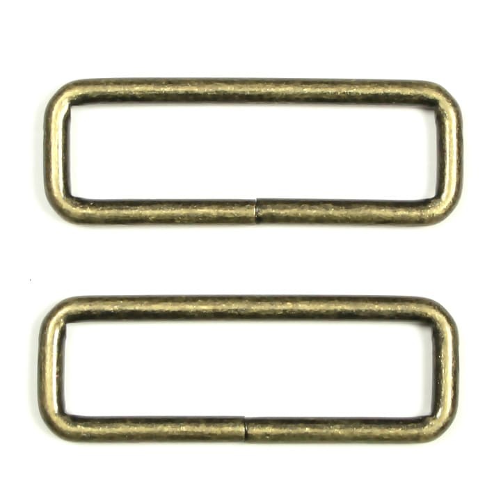 Iron Square Ring 40mm Antique Gold Finish (2pcs)
