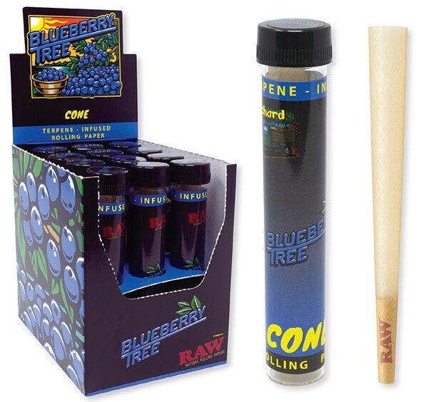 Sampler - RAW GRAPE & STRAWBERRY & BLUEBERRY TREE Terpene Infused King Size Cone