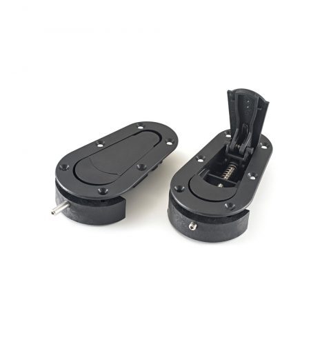 AeroCatch 220-2000 Plus Flush Locking Hood Latch and Pin Kit-Black, Bonnet Latch