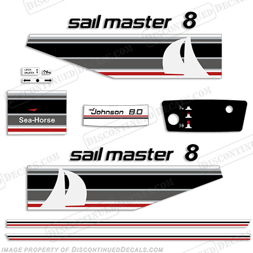 Fits Johnson 8hp "Sail Master" Decals - 1982