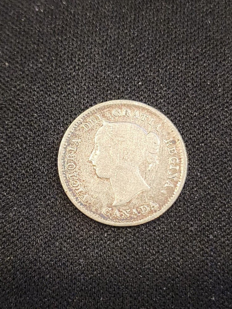 1889 Canada 5 Cents Silver Coin