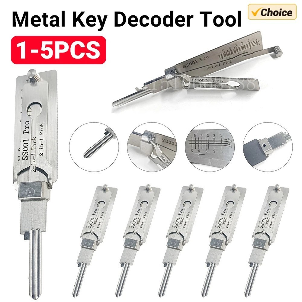Stainless Steel Key Decoder SS001 Pro O-ring Pickup Kit Hook Hand Tool Maintenan