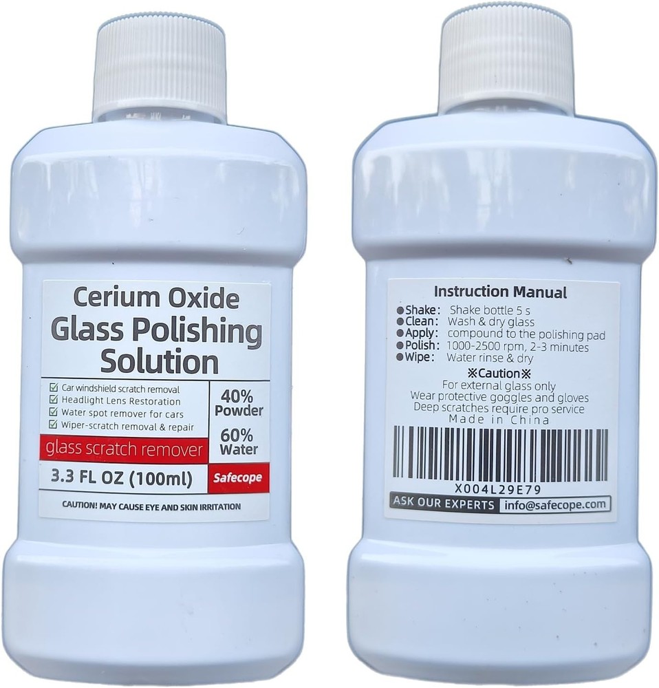 100ml Ultra-Fine Cerium Oxide Glass Polishing Solution - Fast, Efficient Finish