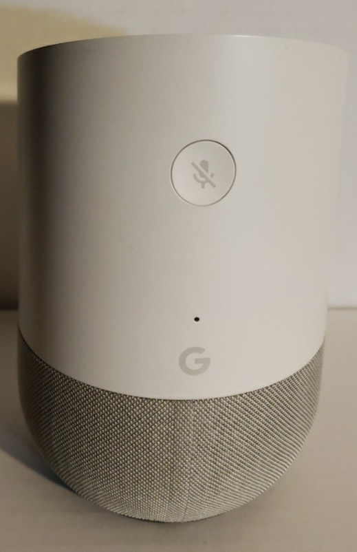 Google Home Smart Assistant Speaker White/Slate - No Power Cable UnTested