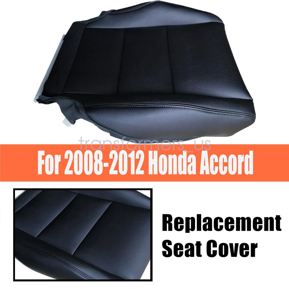 For 2008 2009 2010 2011 2012 Honda Accord Driver Bottom Leather Seat Cover Black
