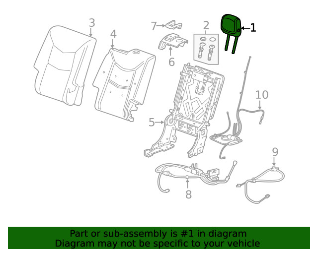 Genuine GM Headrest 85146535