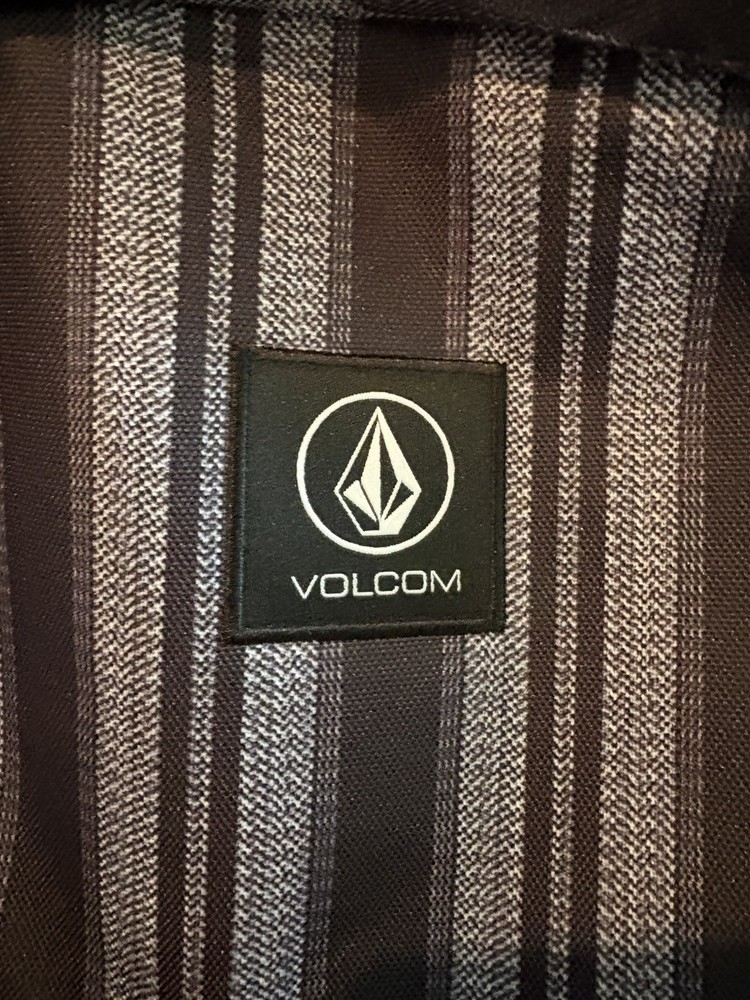 VOLCOM GREY & BLACK STRIPED UNISEX SUNSTONE BACKPACK , NEW WITH TAGS