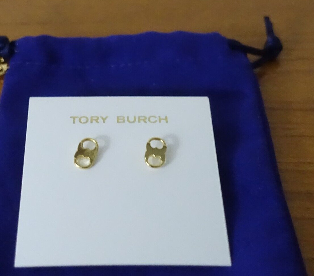 TORY BURCH GEMINI LINK STUD EARRINGS IN GOLD COLOR