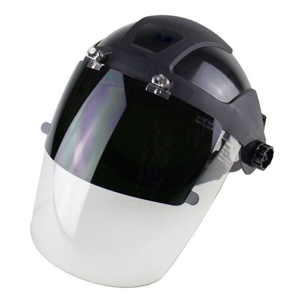 Sellstrom S32161 Ratchet Face Shield Assembly, Clear Visor, Polycarbonate,