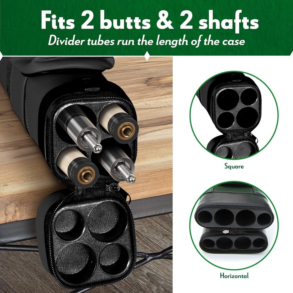 Portable Pool Cue Carrier - Protective Shell