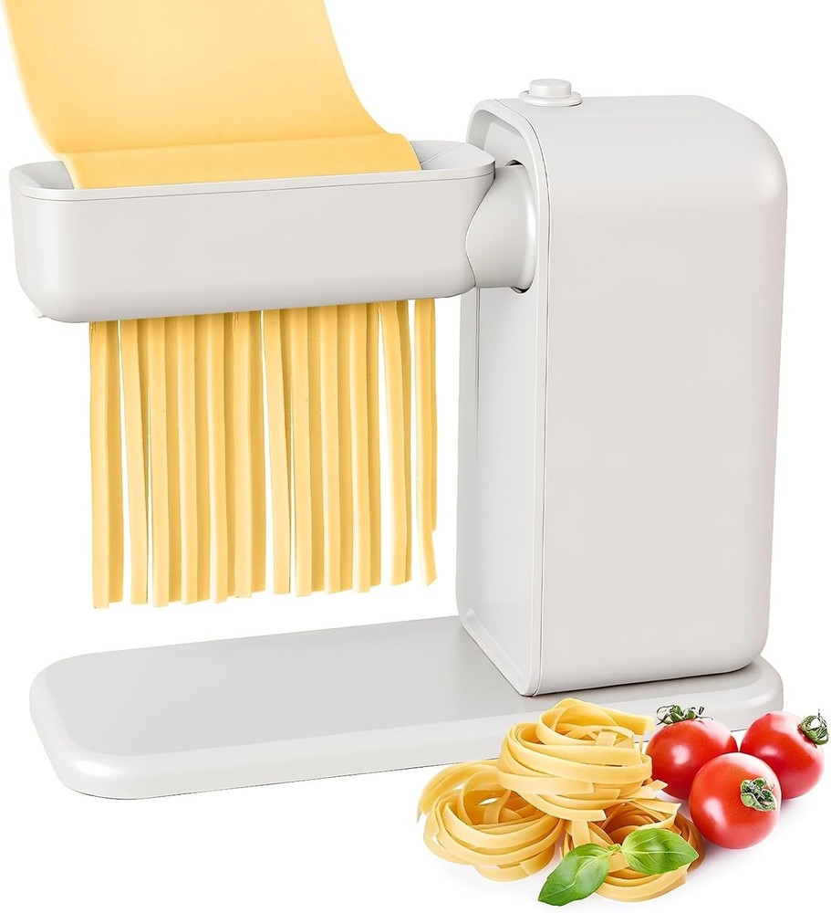 Electric 3-in-1 Pasta Maker Machine Includes Rollers Cutters White