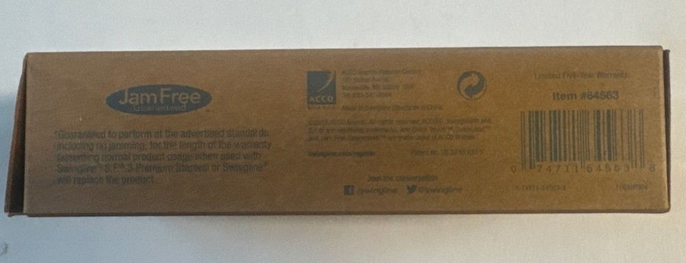 Swingline QuickTouch Compact Stapler 20 Sheet Capacity Jam Free