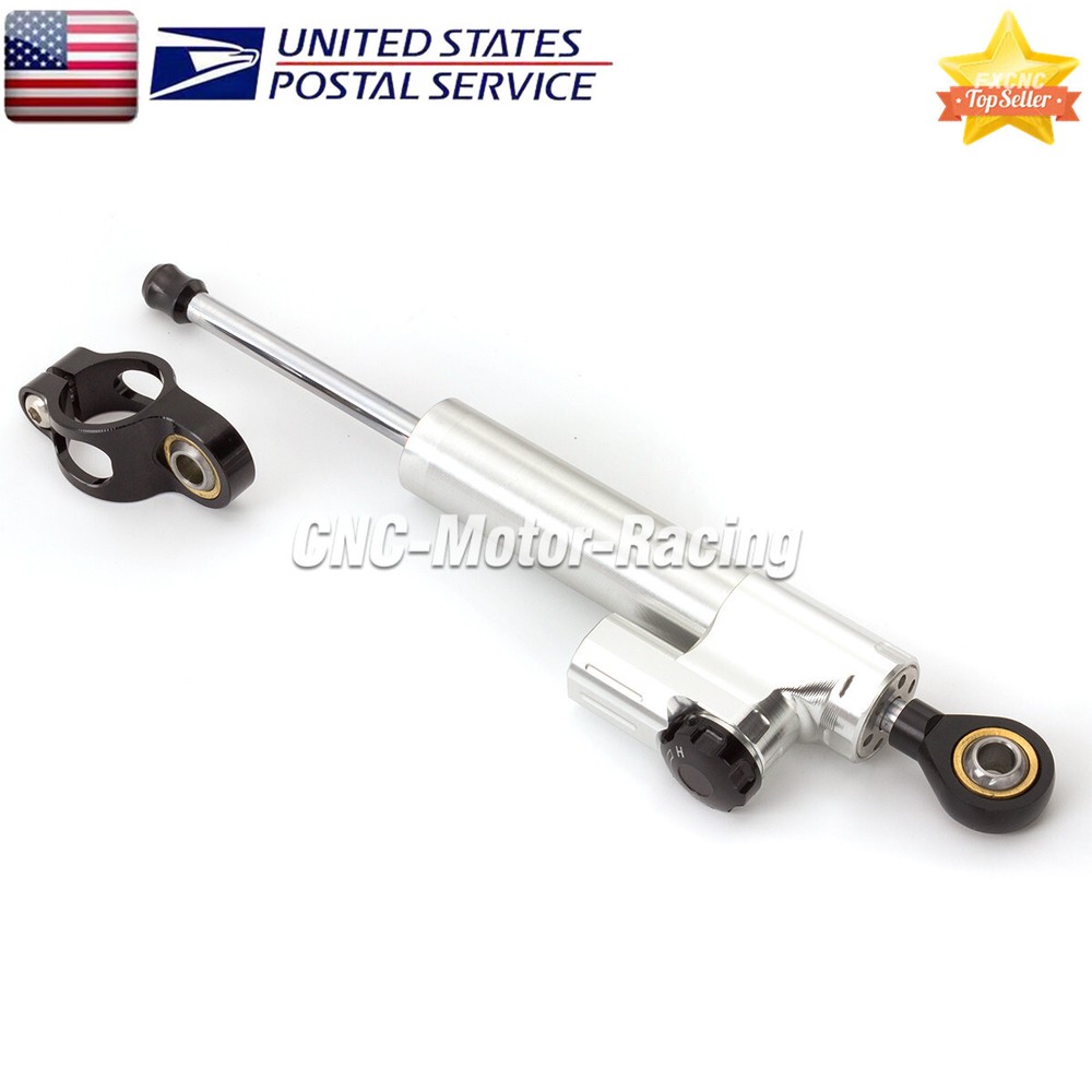 CNC Steering Damper Stabilizer Linear Reversed Shock Universal Aluminum Piston