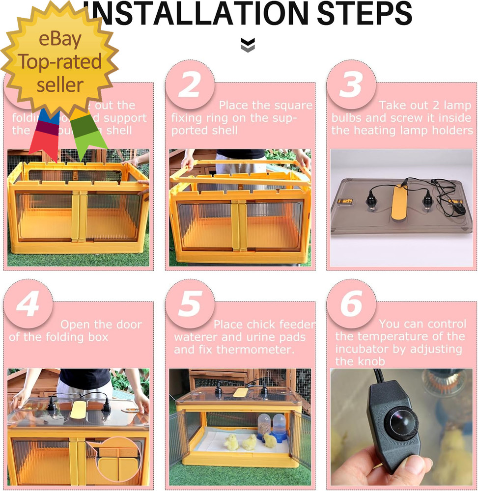 Chicken Brooder Box for Chicks Chicken Brooder Box Kit with Heater