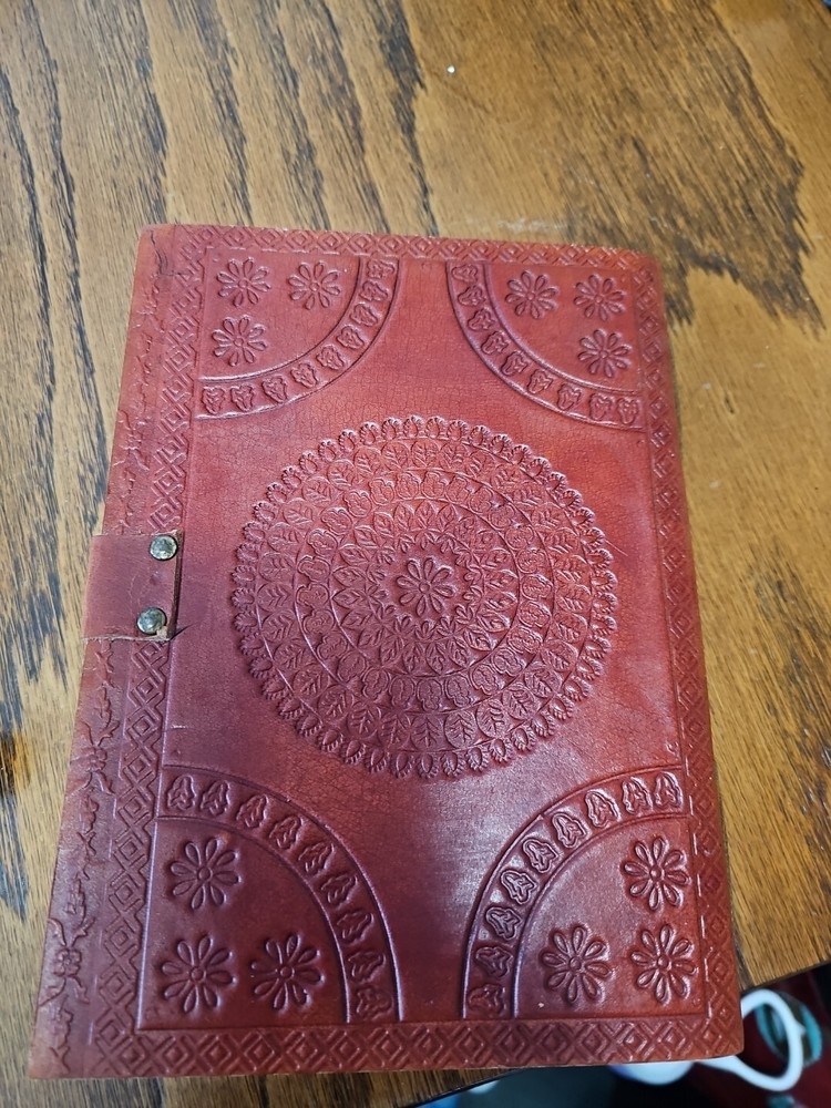 Handmade Elephant Embossed Large Leather Journal Notebook Scrapbook Diary