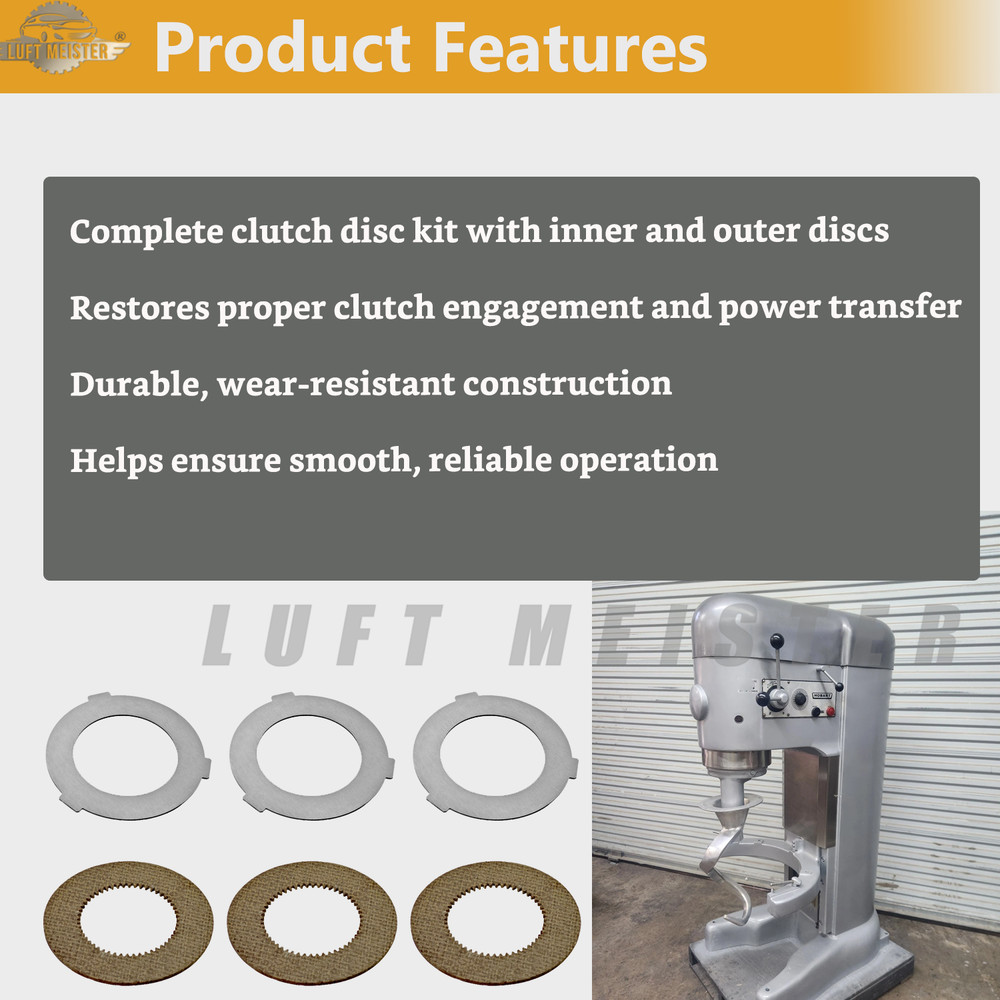 Clutch Disc Kit for Hobart Mixer M802 80qt 6pc set 3pc 873117 +3pc 064432 NEW