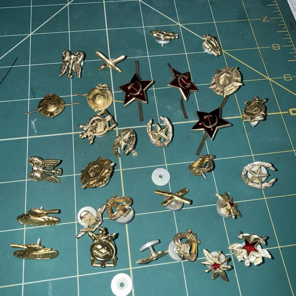 Soviet vintage military Pin Lot USSR