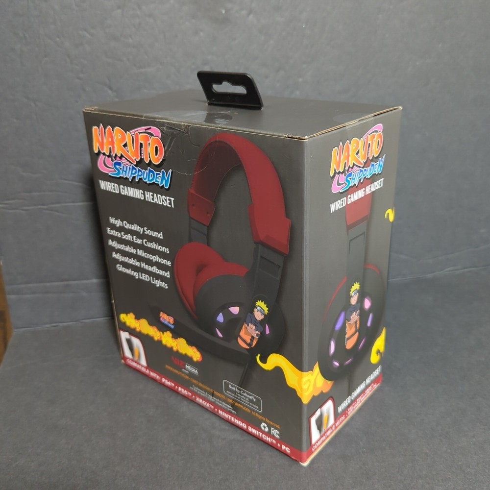 Naruto Shippuden Wired Gaming Headset - Compatible PS4 PS5 Xbox Switch PC