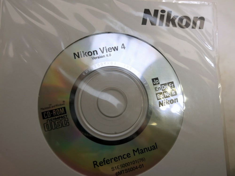 Reference Manual for Nikon View 4 Coolpix WINDOWS CD software disc