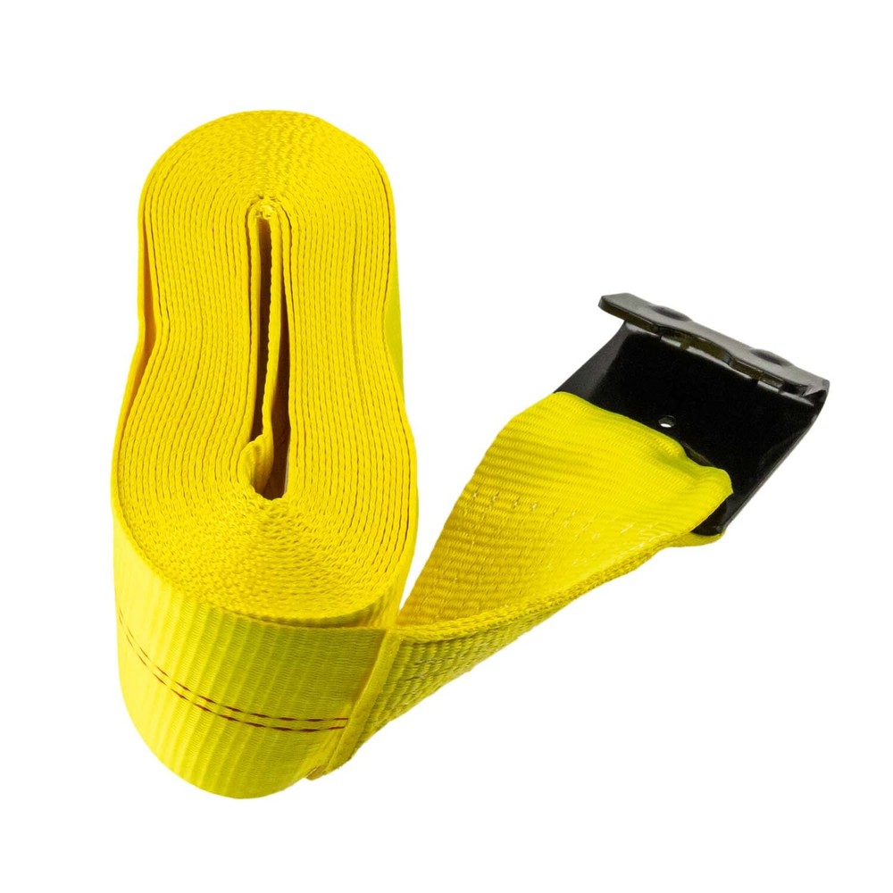 WINCH STRAP - 4" X 30' LONG - FLAT HOOK STYLE