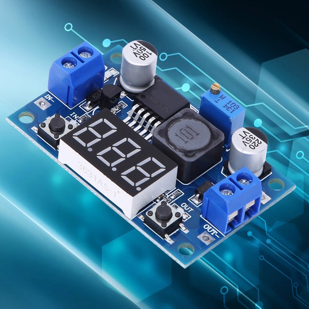 DC-DC Step Down Power Module Digital Voltage Display Touch Switch 2.5V-40V In