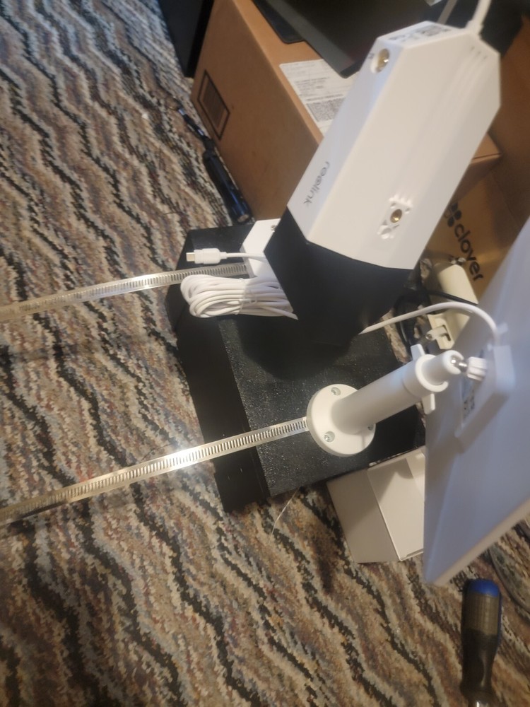 5" Square Reolink Dou Solar Panel 2 Parking Light Pole No Drill Bracket Assembly