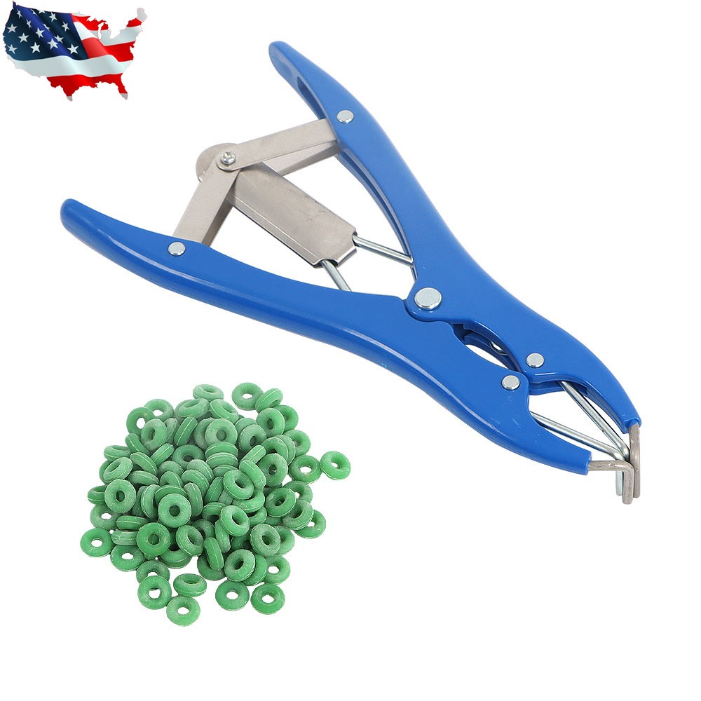 Durable Bander Docking Elastrator Sheep Castration Applicator w/ 100 Ring