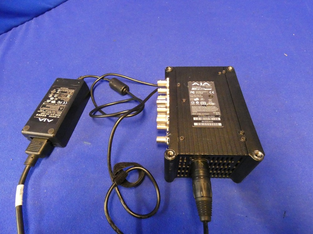 AJA Ki Pro Quad Solid State 4K Recorder w/4-Pin AJA External Power Supply