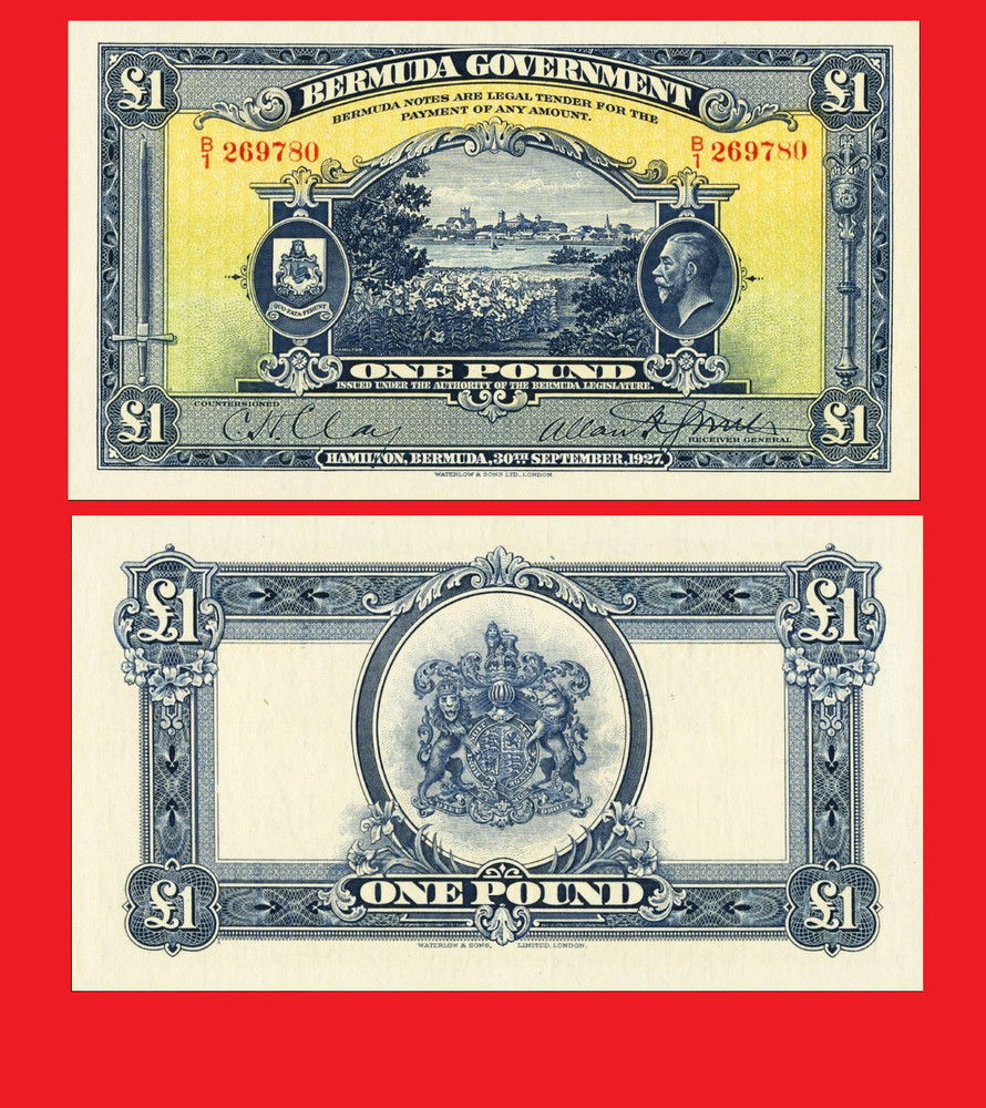BERMUDA 1 POUND 1928  *  Copy