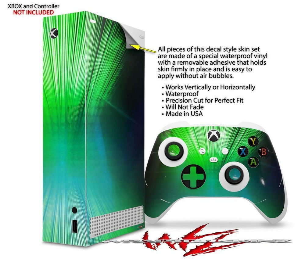 Skins XBOX Series S Console Controller Bent Light Greenish