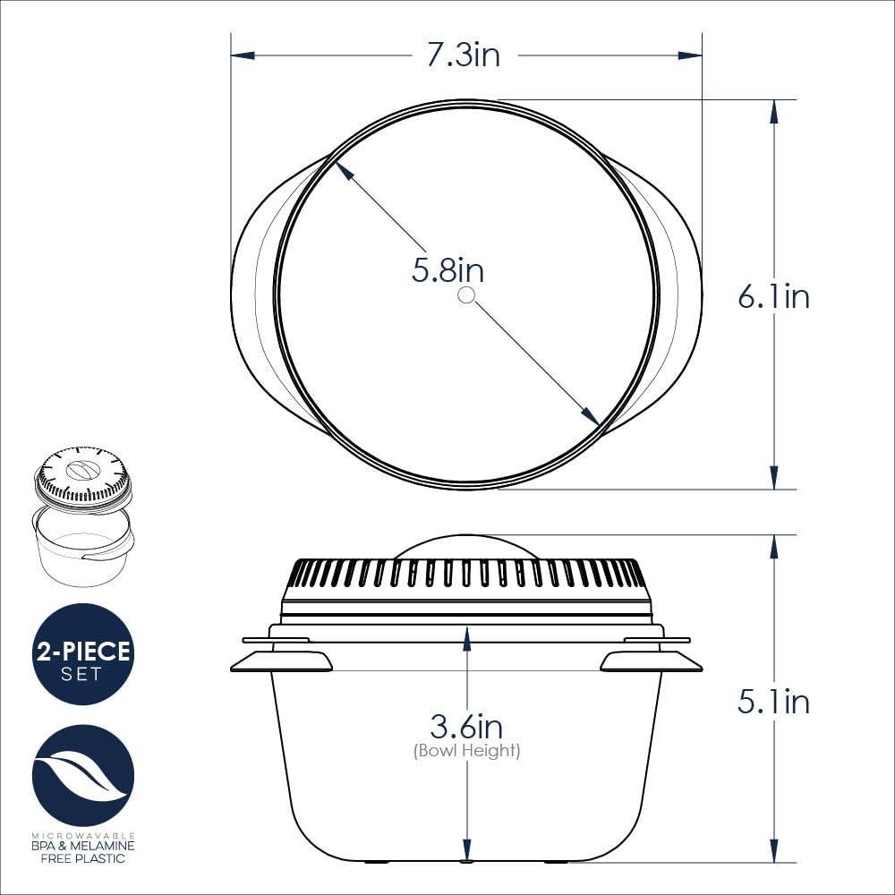 Nordic Ware Microwave Multi-Boiler, 5.5 Cup, Red